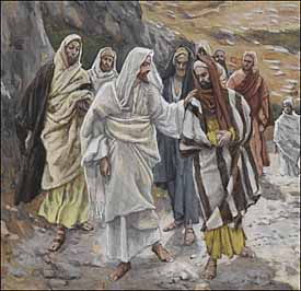 jesus walking with disciples