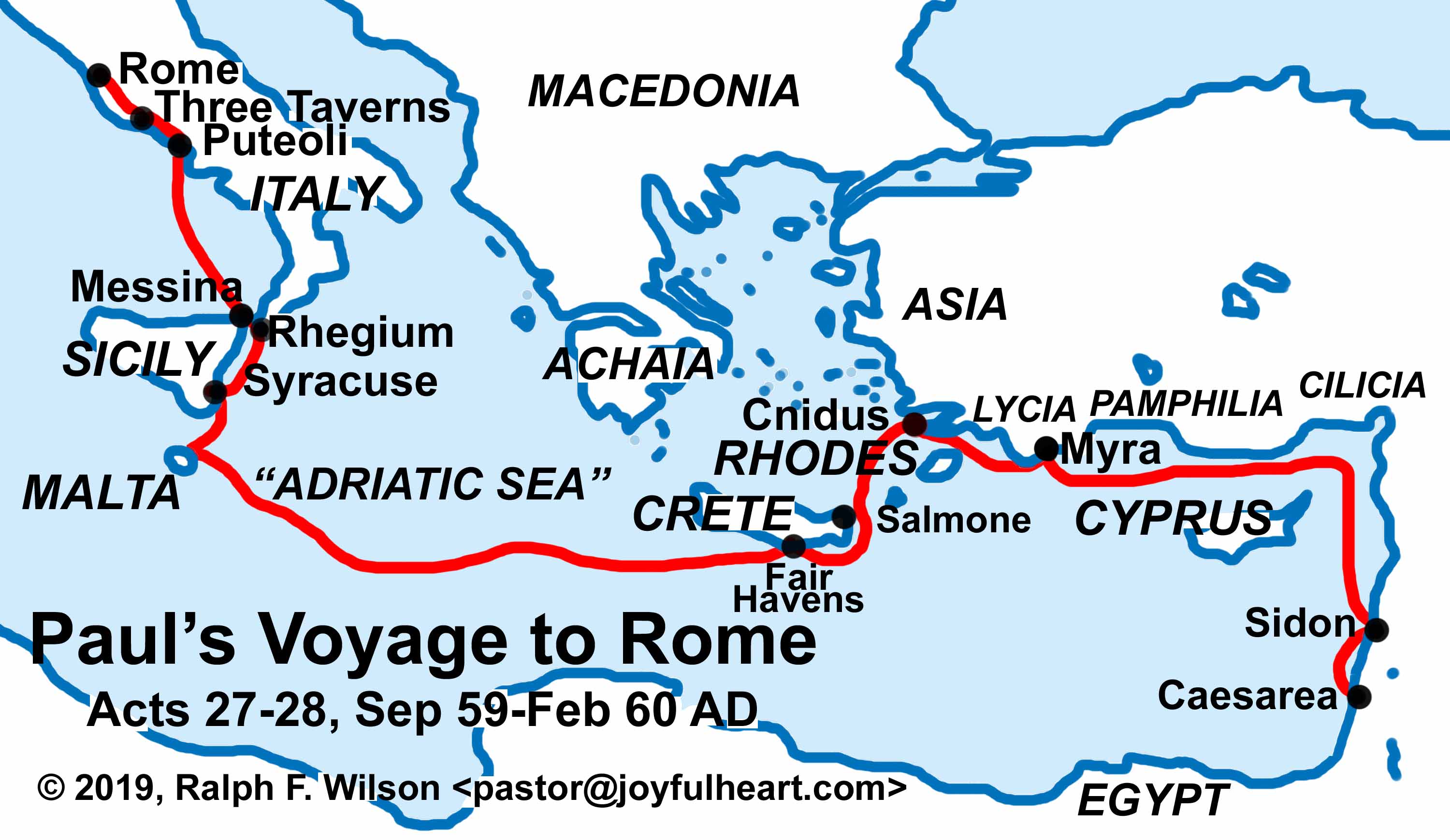 paul's journey to rome acts 27